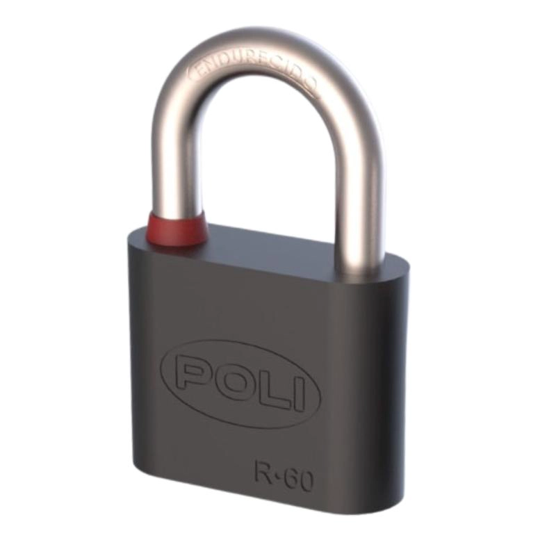 CANDADO POLI R 60MM NEGRO-CJ 3 LLAVES 157190 - 2