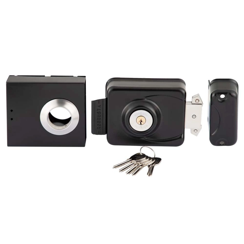 CERRADURA SOBREP POLI ROBBUSTA 7300 ANTIP C/CAJA NEGRO - 1