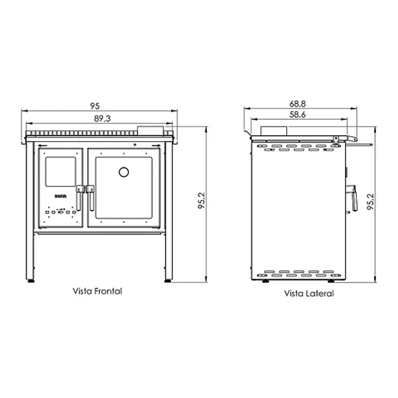 COCINA LEÑA 2P BOSCA HESTIA 90 BURDEO - 11