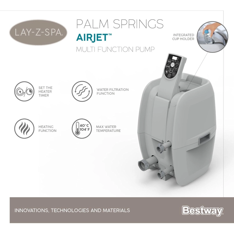 SPA INFLABLE BESTWAY PALM SPRING AIRJET 6 PERSONAS 196 X 71 - 8