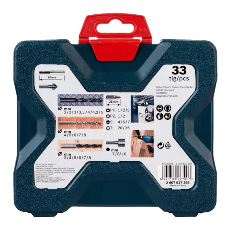 MALETIN X-LINE 33 UN. BROC/PTAS AZUL BOSCH - 4