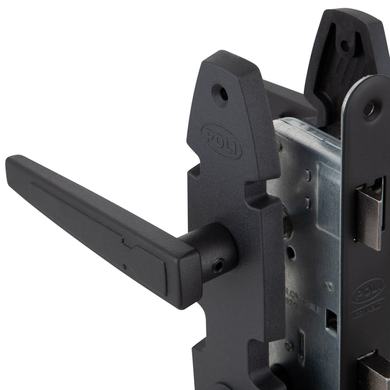CERRADURA EMBUTIDA NORDICA OVAL B40 BAÑO NEGRO BT - 3