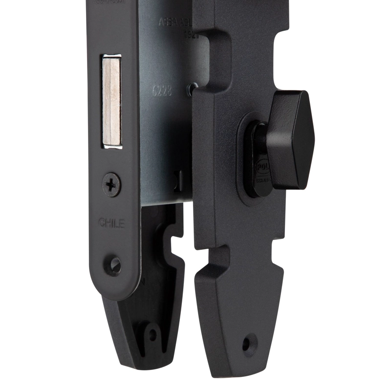 CERRADURA EMBUTIDA NORDICA OVAL B40 BAÑO NEGRO BT - 5