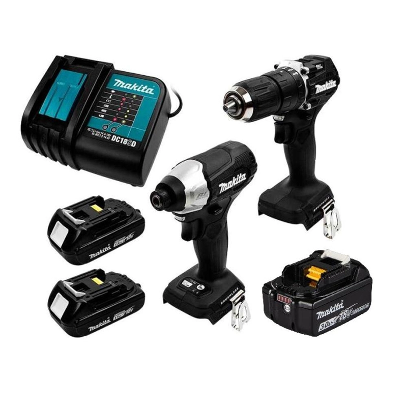 PACK MAKITA BLACK 18V TALA PERC+ATOR IMAC+2B 1.5+1B 3A+C - 1
