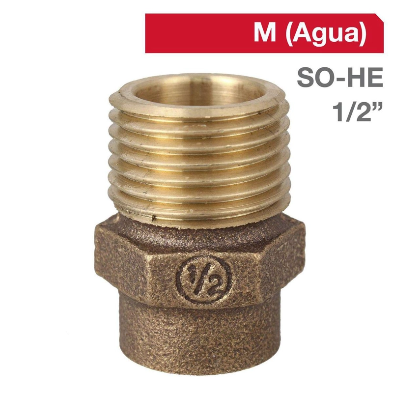TERMINAL HE GENE RICO 1/2' BRONCE - 2
