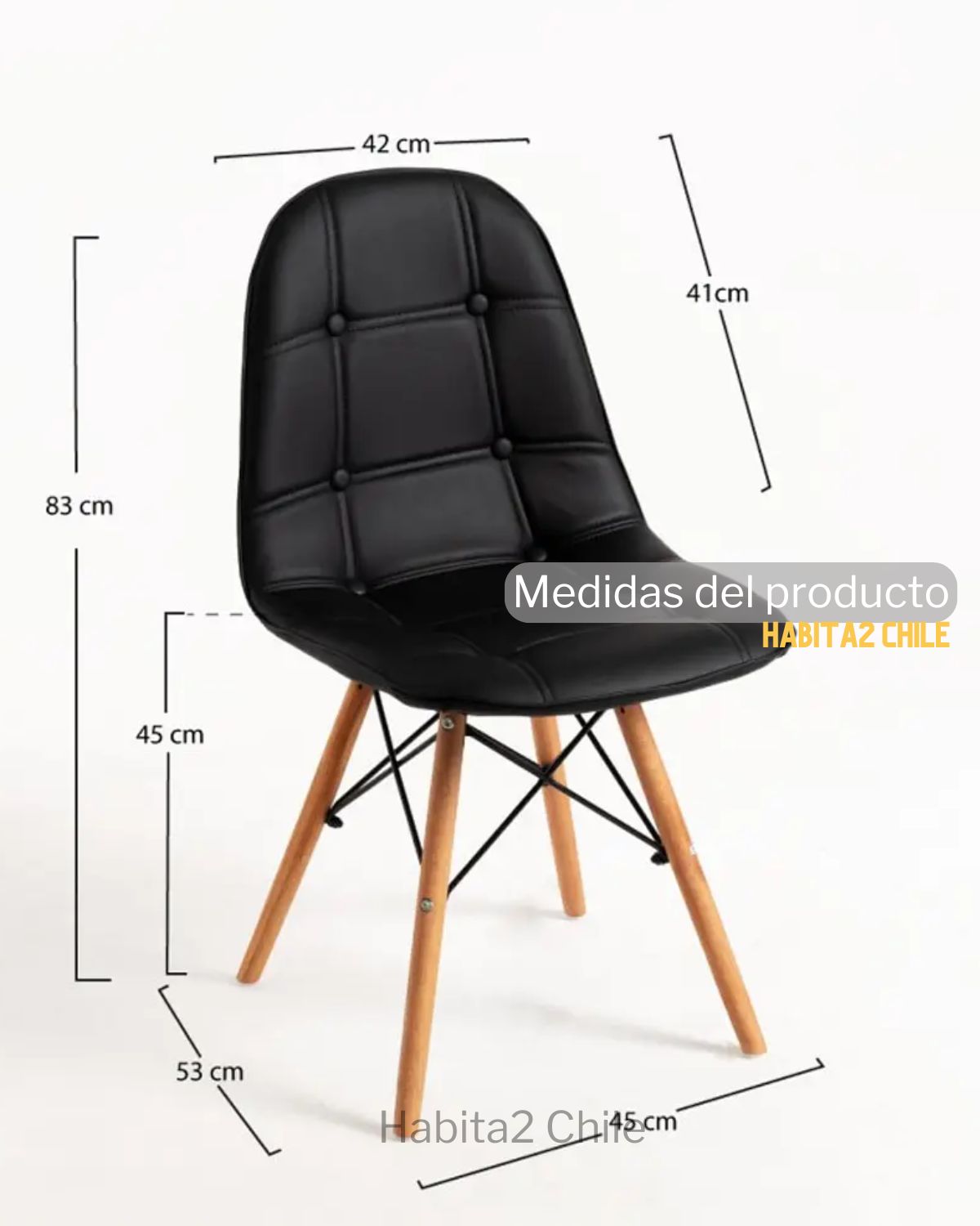 SILLA DE COMEDOR ACOLCHADA BUCKLE - 4