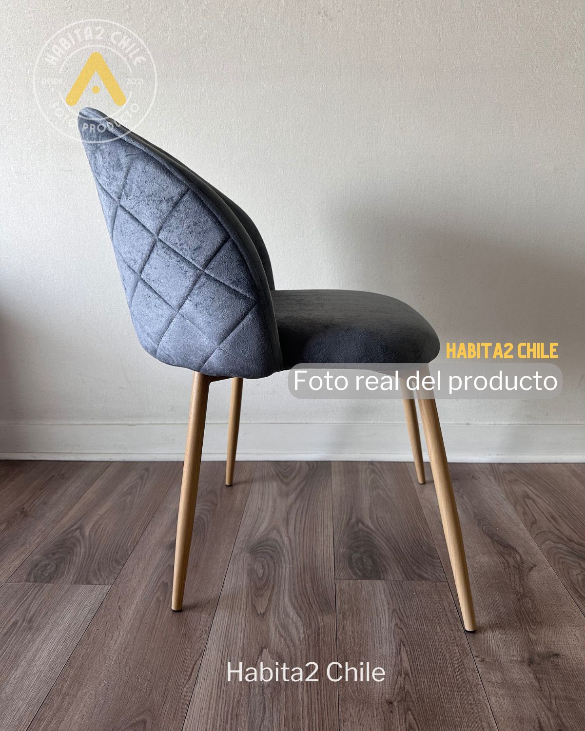 SILLA HABITA2 NORDIC METAL FELPA ACOLCHADA TERCIOPELO - 3