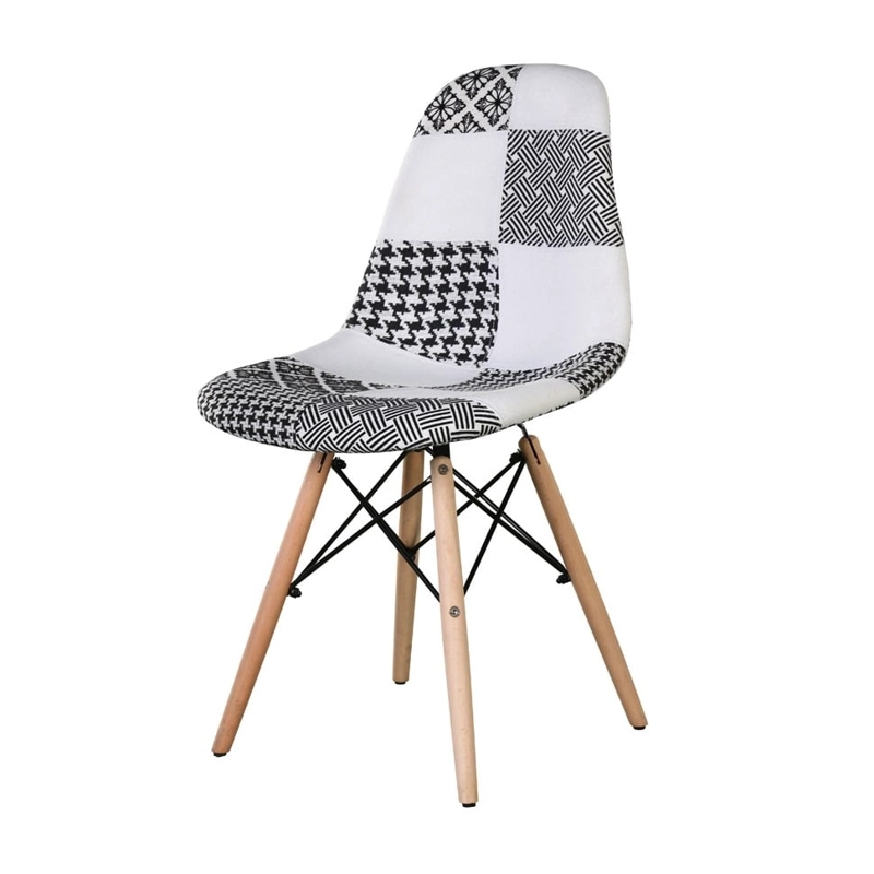 SILLA HABITA2 PATCHWORK LINO COLORES ESTILO VINTAGE CHESS - 1