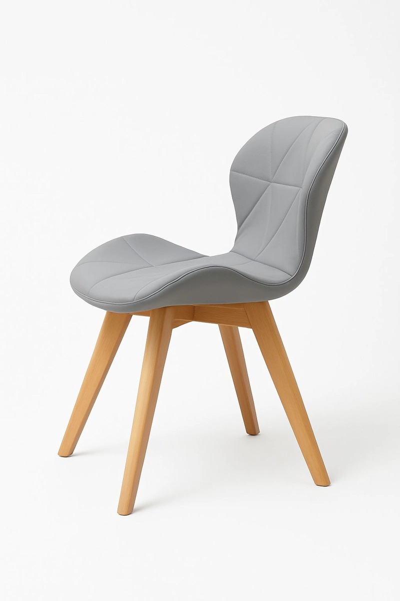 SILLA ACOLCHADA RESISTENTE RADAR WOOD - GRIS - 1