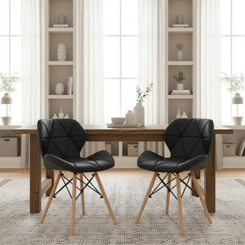 SILLA ACOLCHADA RESISTENTE RADAR WOOD - GRIS - 2
