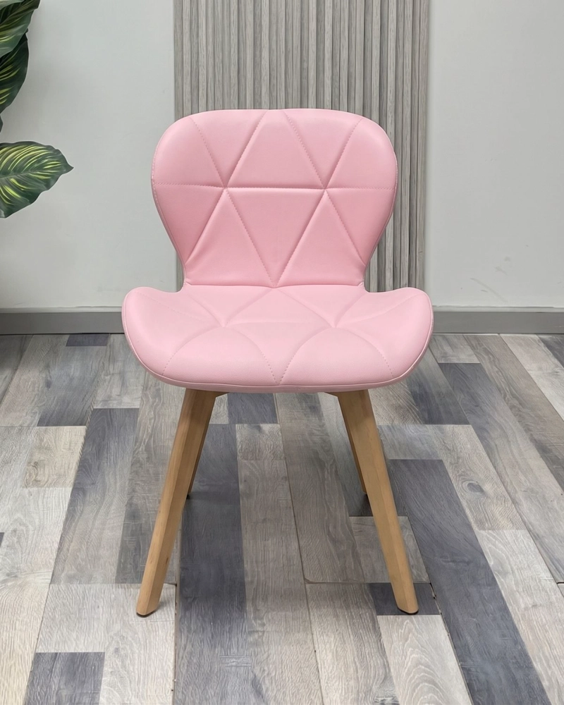SILLA ACOLCHADA RESISTENTE RADAR WOOD - ROSA - 3