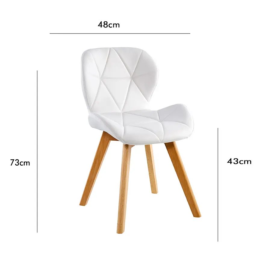 SILLA ACOLCHADA RESISTENTE RADAR WOOD - GRIS - 6