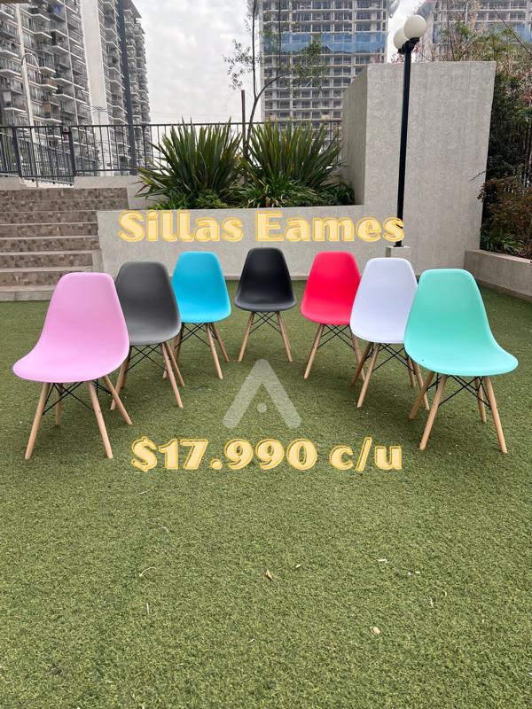 SILLA HABITA2 DISEÑO EAMES ROJA PACK 4 COMODA Y - 3