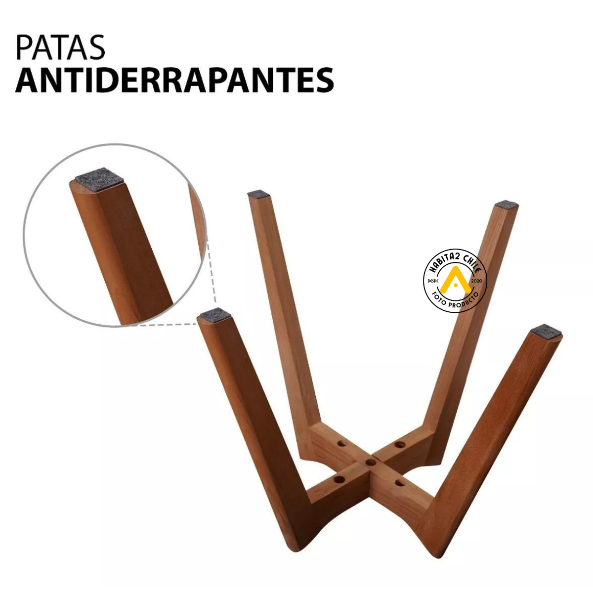 SILLA COMEDOR HABITA2 TULIP BLANCO PACK 4 ASIENTO ACOLCHADO - 3