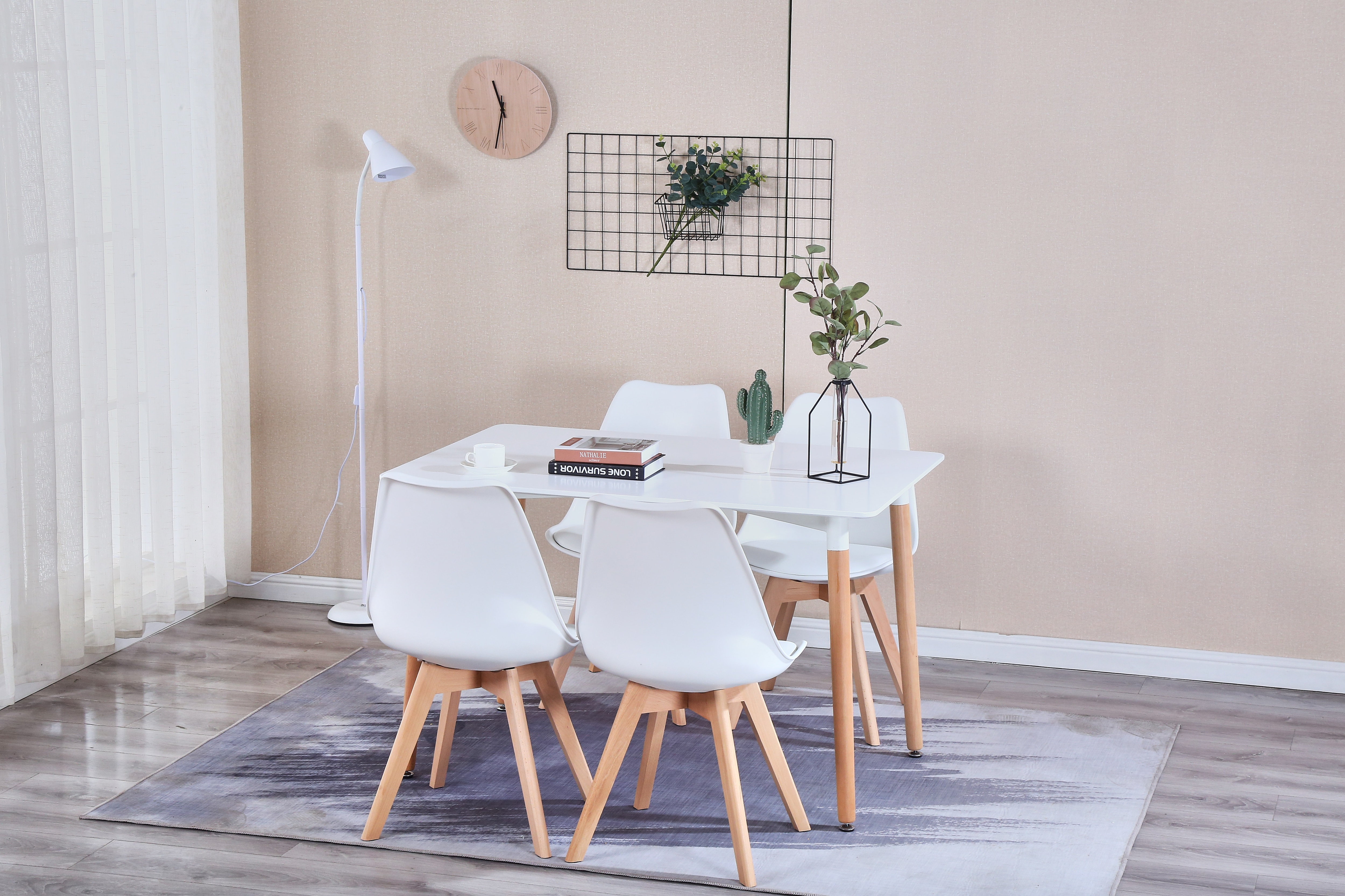 SILLA COMEDOR HABITA2 TULIP BLANCO PACK 4 ASIENTO ACOLCHADO - 4