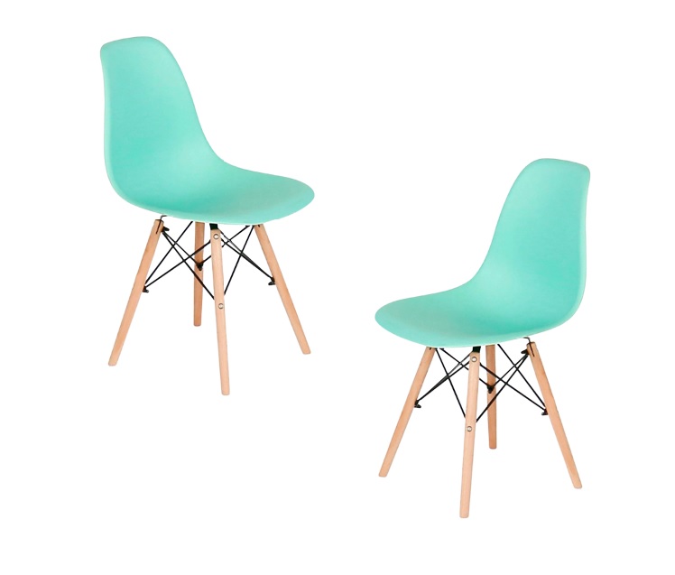 SILLA HABITA2 DISEÑO EAMES MENTA PACK 2 COMODA Y - 1