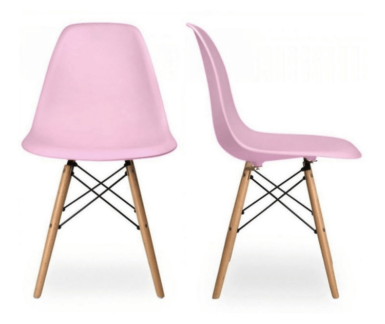 PACK 6 SILLA COMODA Y DE DISEÑO EAMES - ROSADA - 2