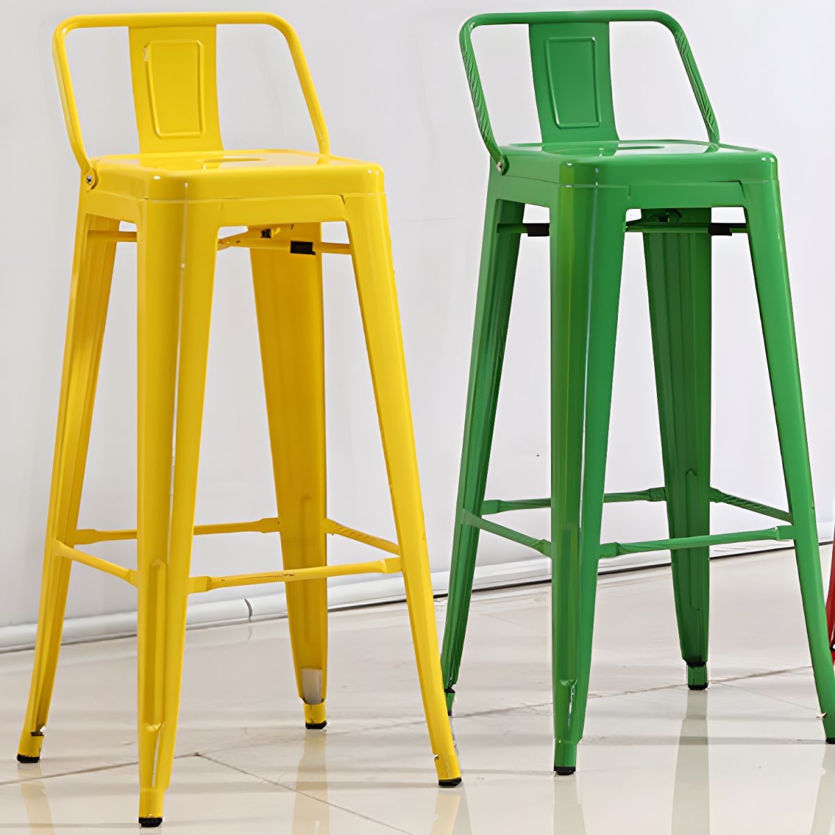 TABURETE HABITA2 TOLIX METÁLICO CON RESPALDO 66 CM - 4