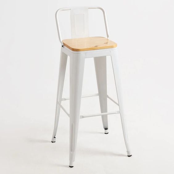 TABURETE HABITA2 TOLIX MADERA OSCURA 77CM