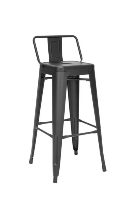 TABURETE HABITA2 TOLIX METÁLICO CON RESPALDO 77 CM - 1