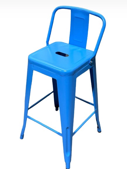 TABURETE HABITA2 TOLIX METÁLICO CON RESPALDO 77 CM - 1