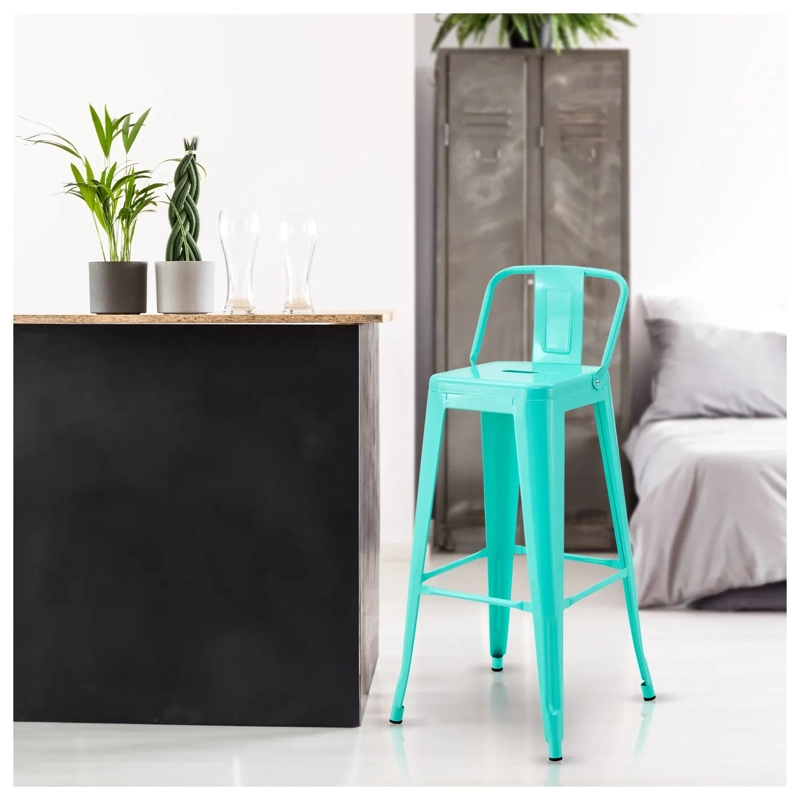 TABURETE HABITA2 TOLIX METÁLICO CON RESPALDO 77 CM - 4