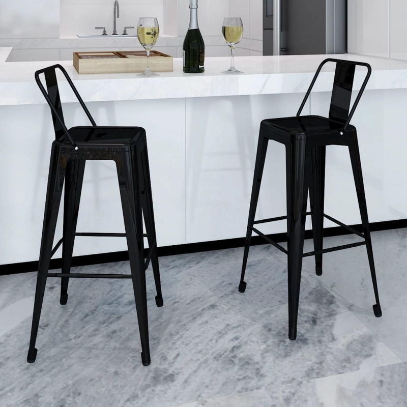 TABURETE HABITA2 TOLIX METÁLICO CON RESPALDO 77 CM - 6