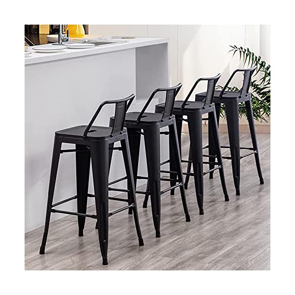 PACK 4 TABURETES METÁLICOS TOLIX 77 CM - NEGRO - 3