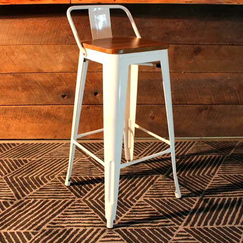PACK 4 TABURETE TOLIX DE MADERA 77CM BLANCO - 4