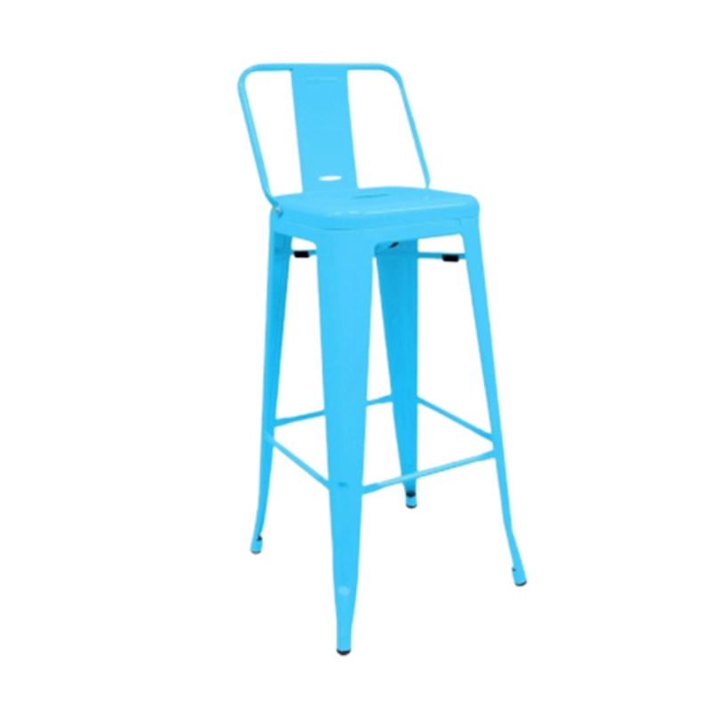 TABURETES HABITA2 TOLIX METÁLICOS CELESTE PACK 2 CON RESPALDO 77 CM - 3