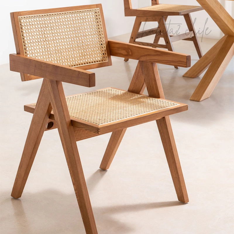 SILLA HABITA2 CHANDIGARH MADERA NATURAL RATTAN - 2