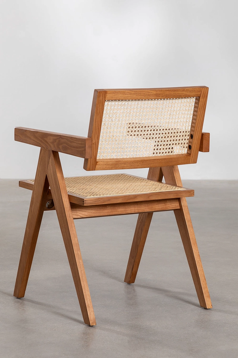 SILLA HABITA2 CHANDIGARH MADERA NATURAL RATTAN - 3