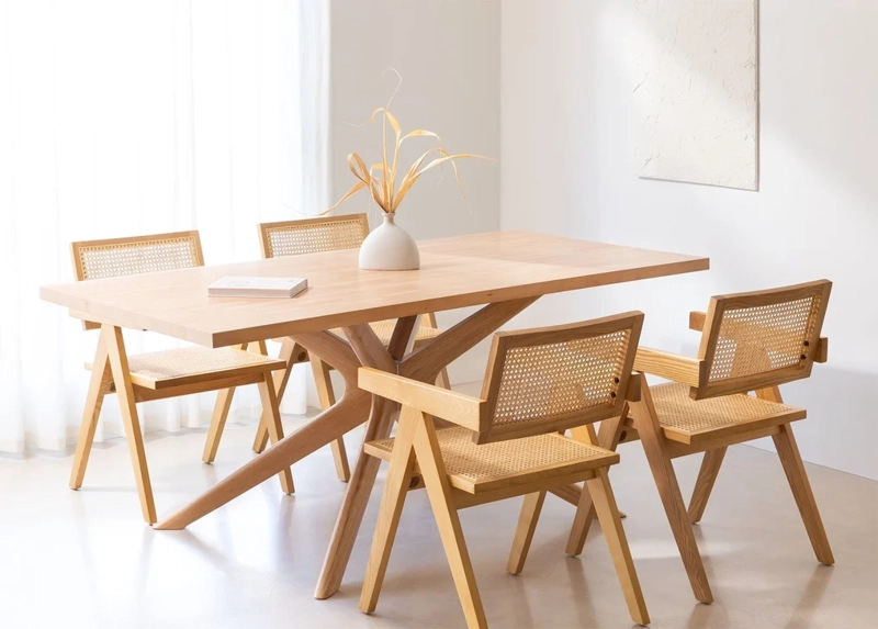 SILLA HABITA2 CHANDIGARH MADERA NATURAL RATTAN - 5
