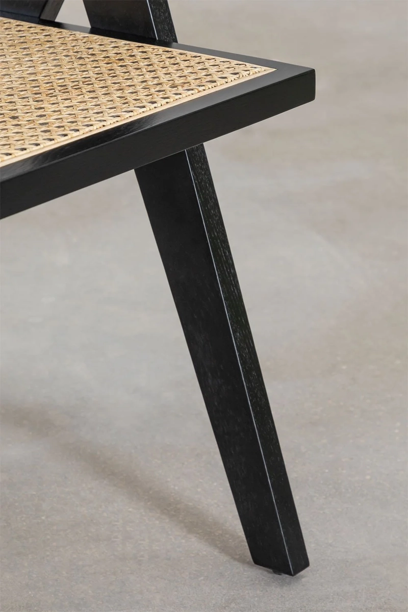 PACK HABITA2 MADERA NEGRO 4 SILLA CHANDIGARH RATTAN - 4
