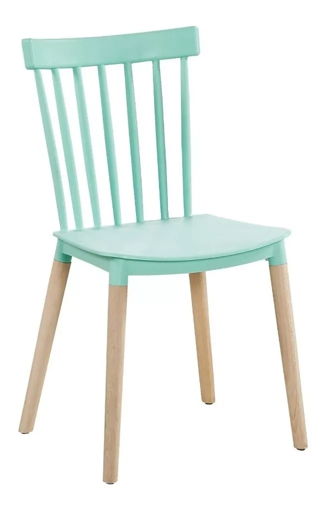 PACK HABITA2 MENTA 4 SILLA WINDSOR ESTILO RETRO VINTAGE - 3