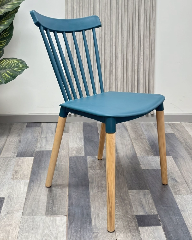 PACK 4 SILLA WINDSOR ESTILO RETRO VINTAGE TURQUESA - 2