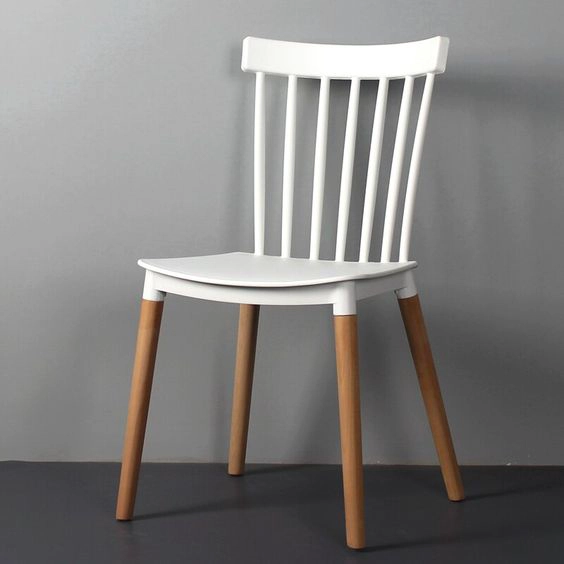 PACK HABITA2 BLANCO 4 SILLA WINDSOR ESTILO RETRO VINTAGE - 2