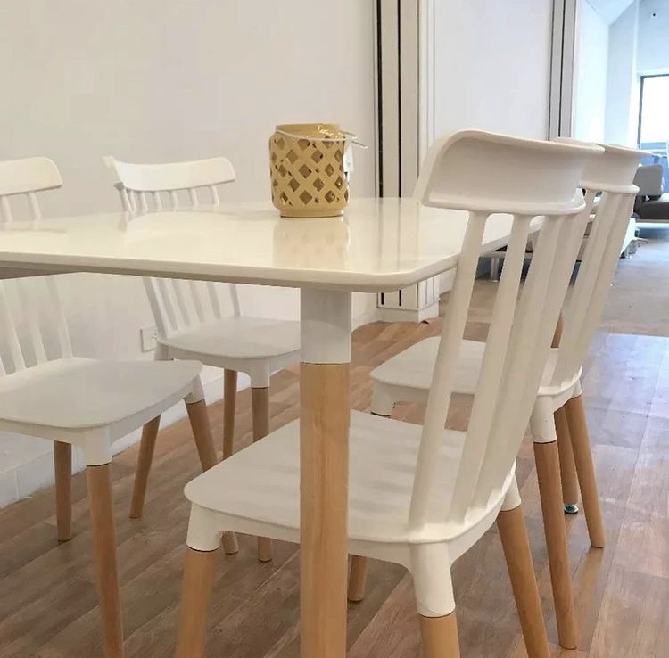 PACK HABITA2 BLANCO 4 SILLA WINDSOR ESTILO RETRO VINTAGE - 3