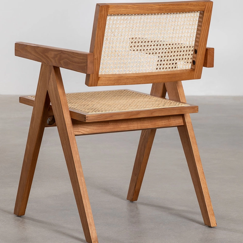 PACK HABITA2 MADERA 2 SILLA CHANDIGARH RATTAN NATURAL - 2