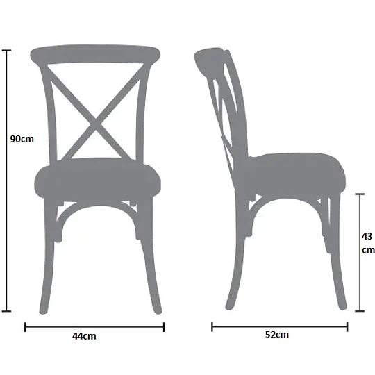 PACK HABITA2 GRIS 2 SILLA CROSSBACK POLIPROPILENO - 2