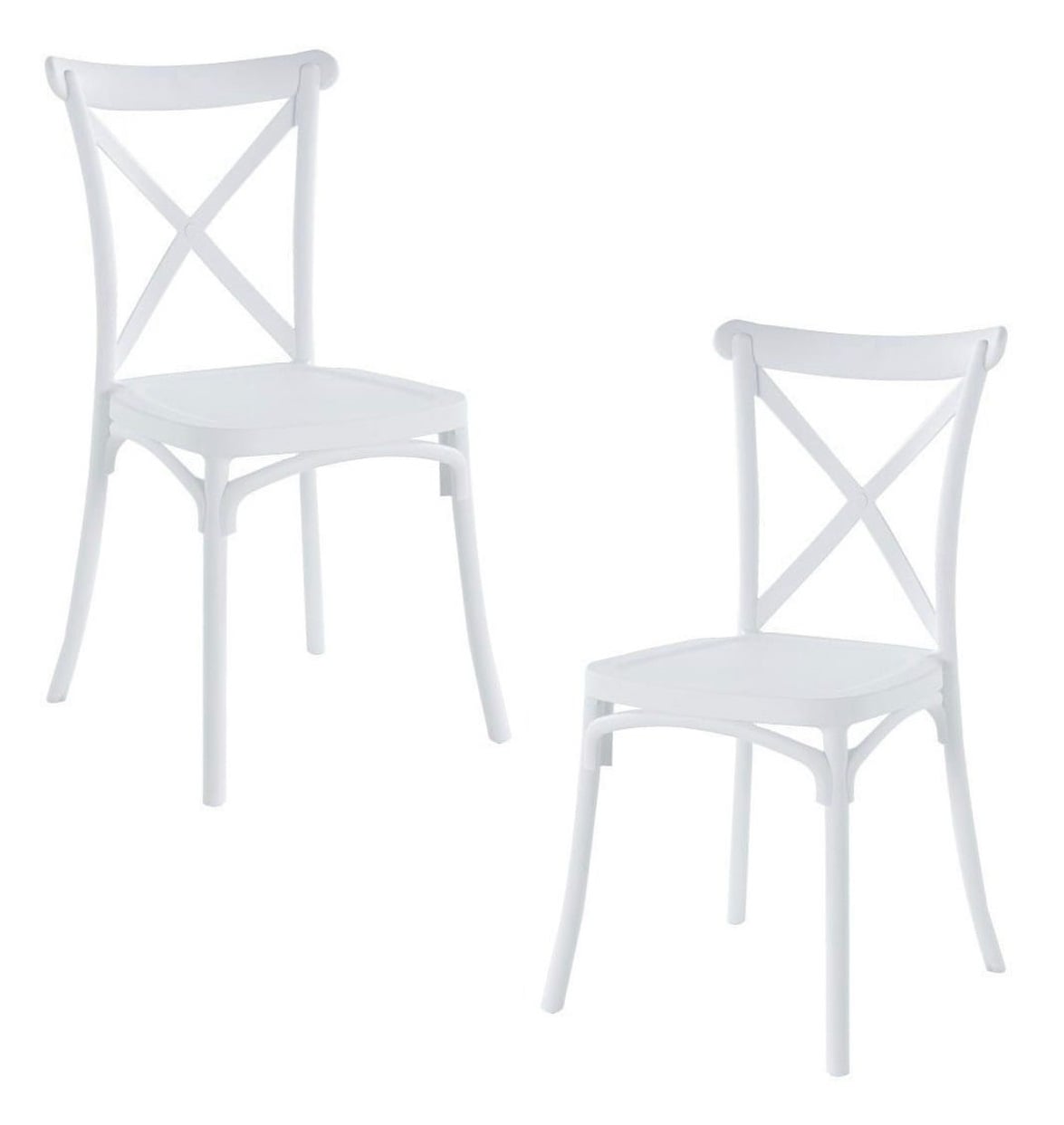 PACK HABITA2 BLANCO 2 SILLA CROSSBACK POLIPROPILENO - 1