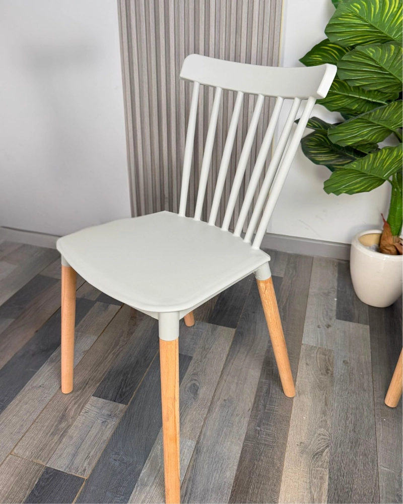 PACK HABITA2 GRIS 6 SILLA WINDSOR ESTILO RETRO VINTAGE - 3