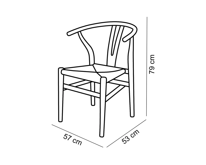 PACK 2 SILLA WISH DE MADERA Y RATTAN - NATURAL - 5