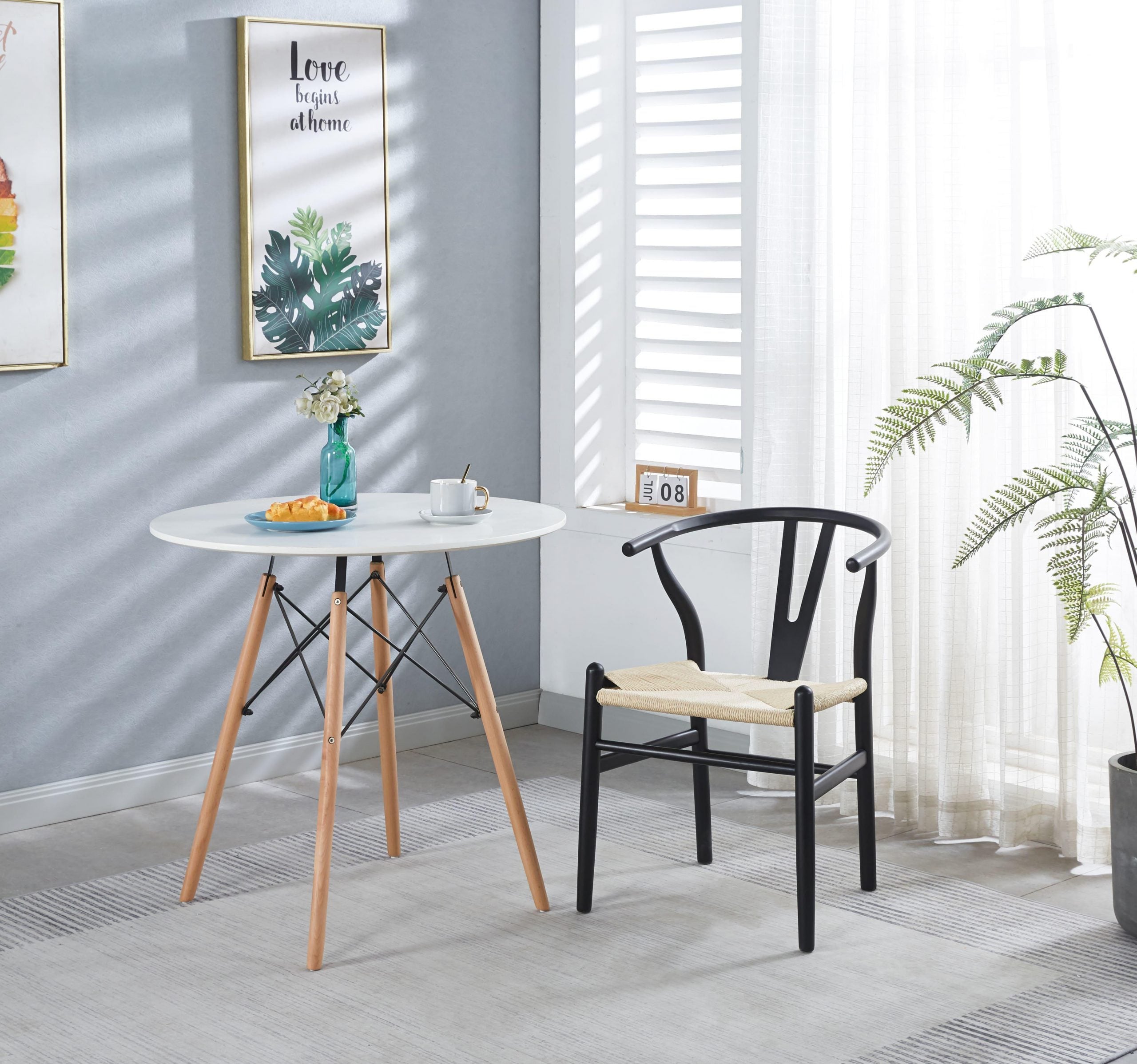 PACK 2 SILLA WISH DE MADERA Y RATTAN - NEGRO - 2