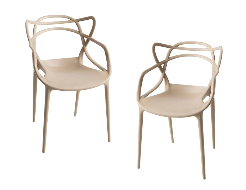 PACK 2 SILLA MASTER PARA COMEDOR O TERRAZAS BEIGE