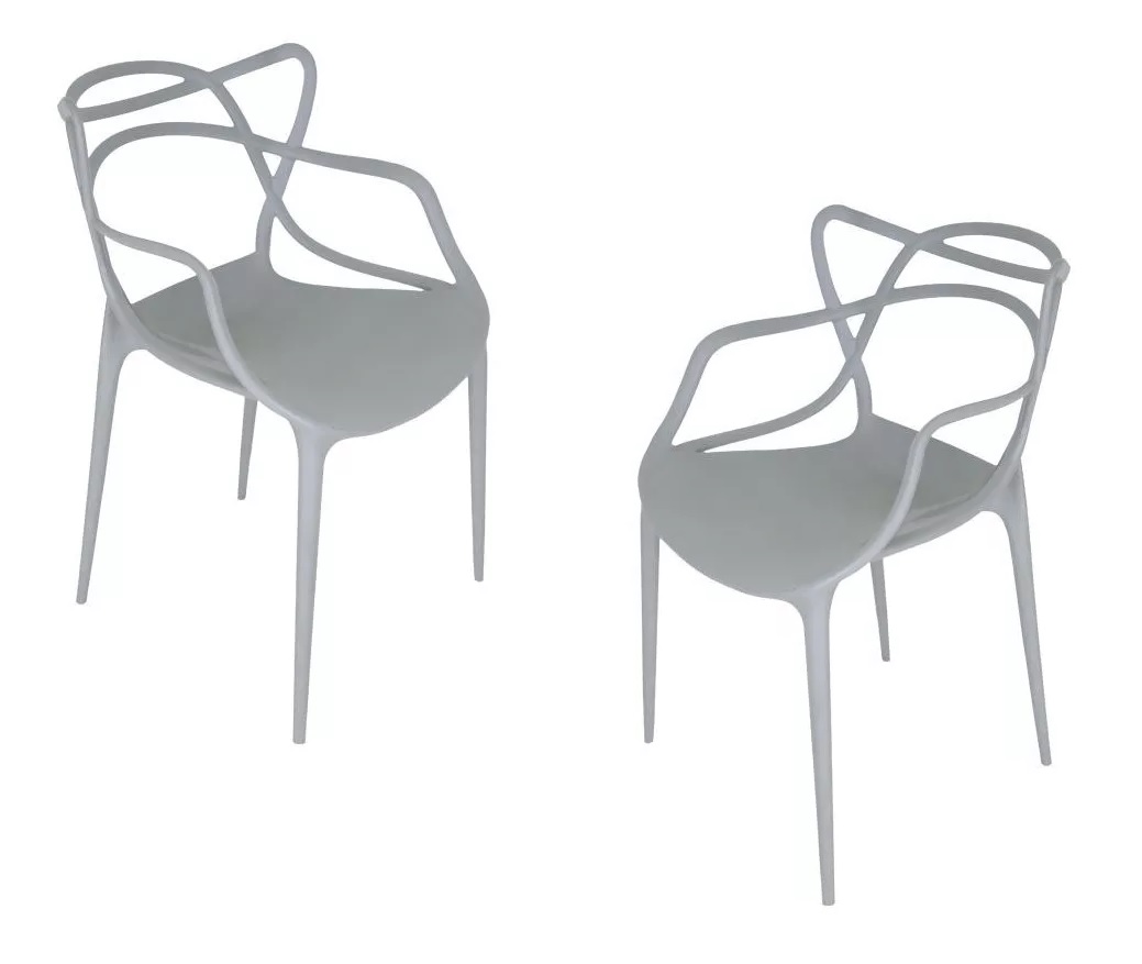 PACK 2 SILLAS HABITA2 MASTER GRIS COMEDOR O TERRAZAS - 1
