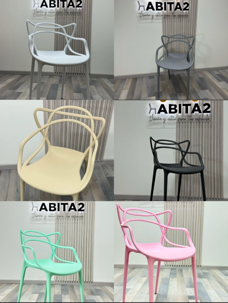 PACK 6 SILLA MASTER PARA COMEDOR O TERRAZAS - BEIGE - 2