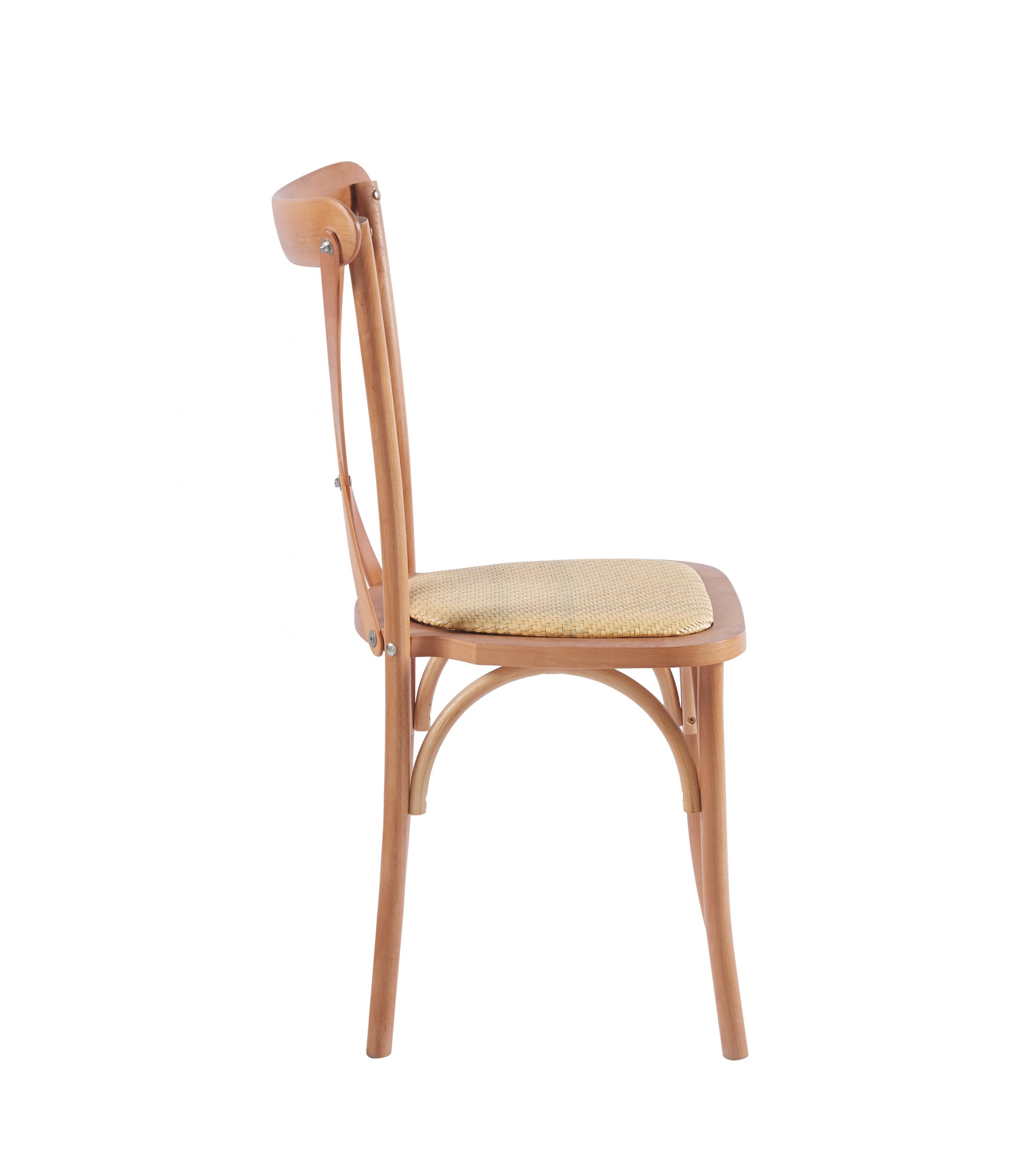 SILLA PARA COMEDOR CROSSBACK ELEGANTE RESISTENTE MADERA - NATURAL - 2