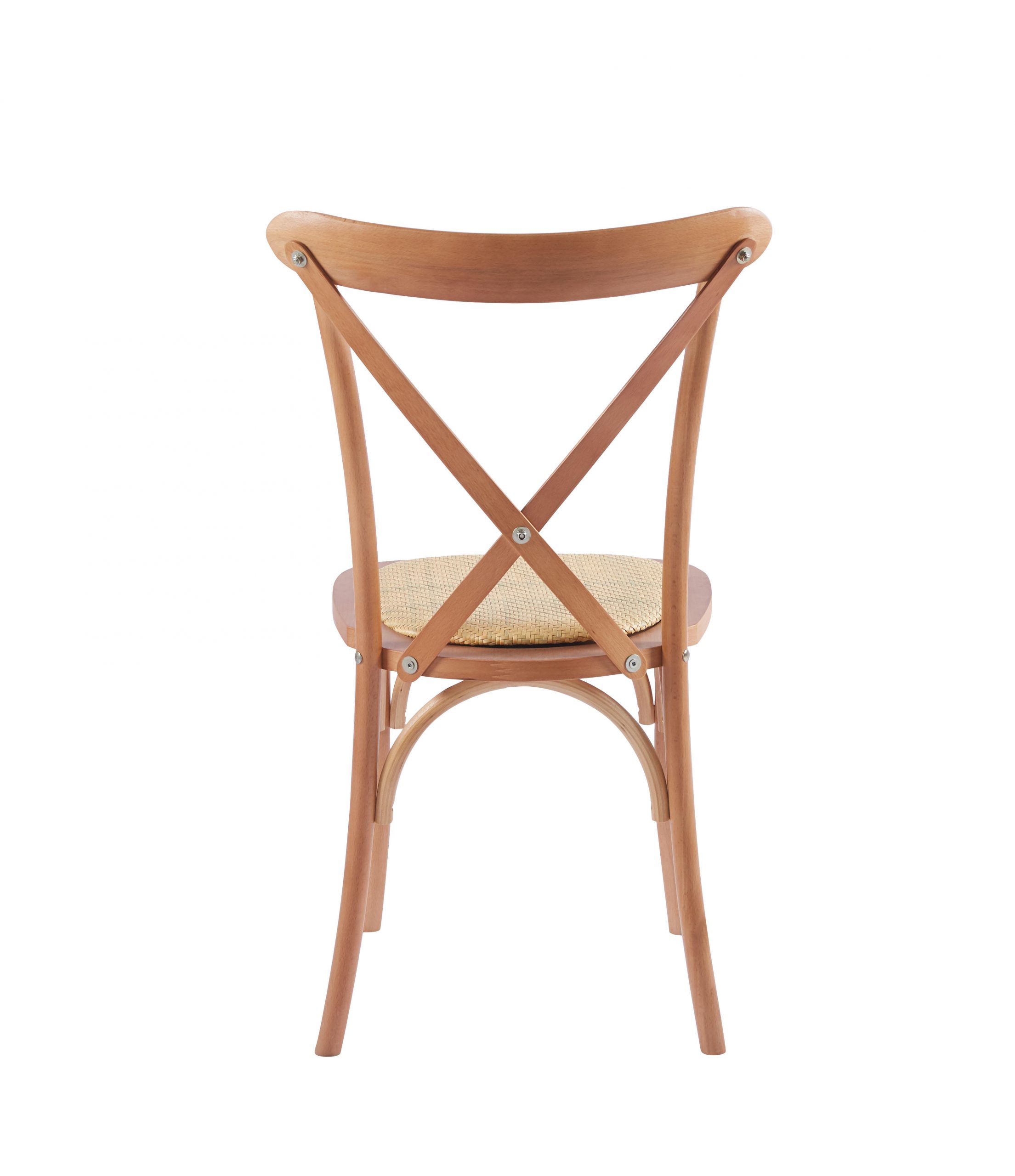 SILLA PARA COMEDOR CROSSBACK ELEGANTE RESISTENTE MADERA - NATURAL - 3