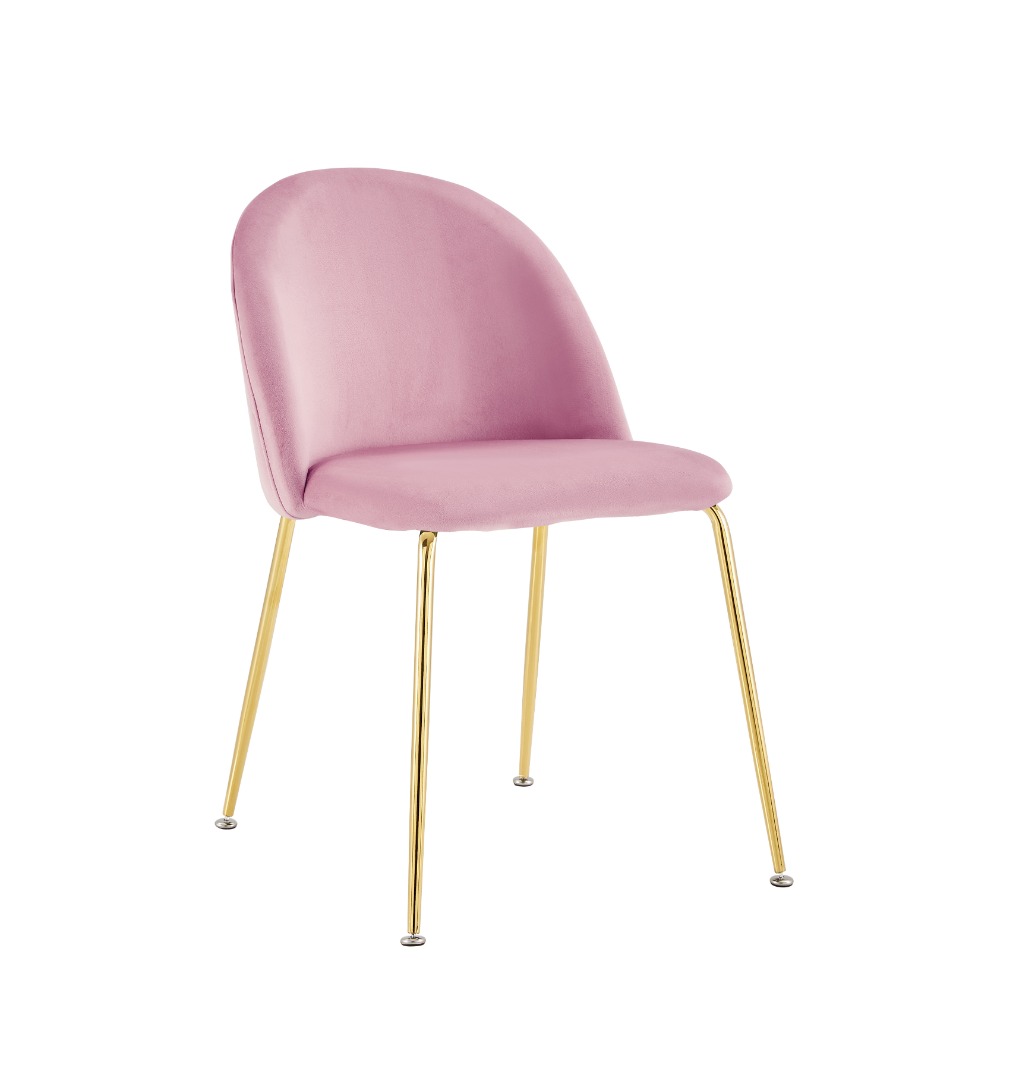 SILLA SITIAL TERCIOPELO GOLD ROSA - 1